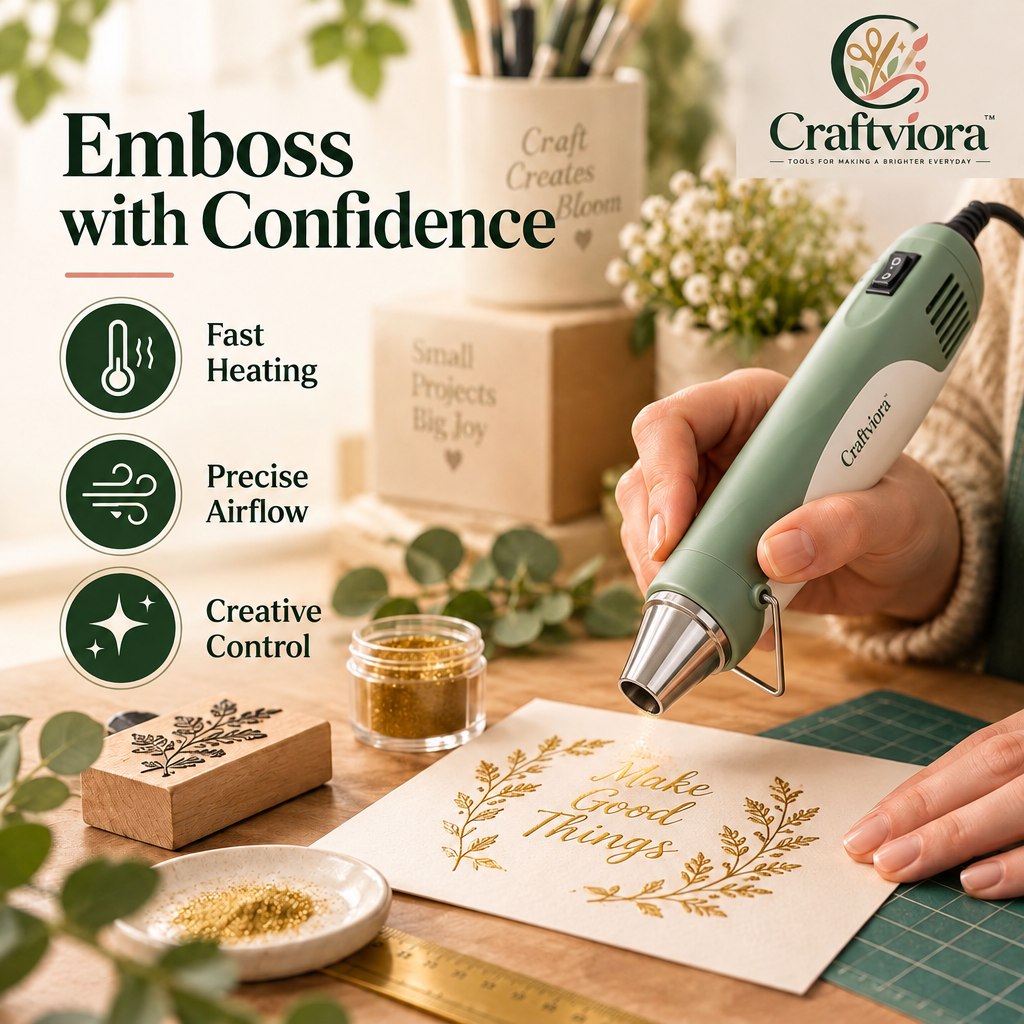 Craftviora™ Heat Embossing Tool for Paper Crafts & DIY Projects