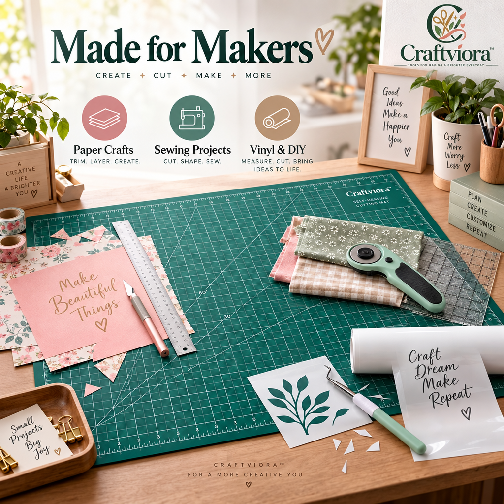 Craftviora™ Self-Healing Cutting Mat with Precision Grid