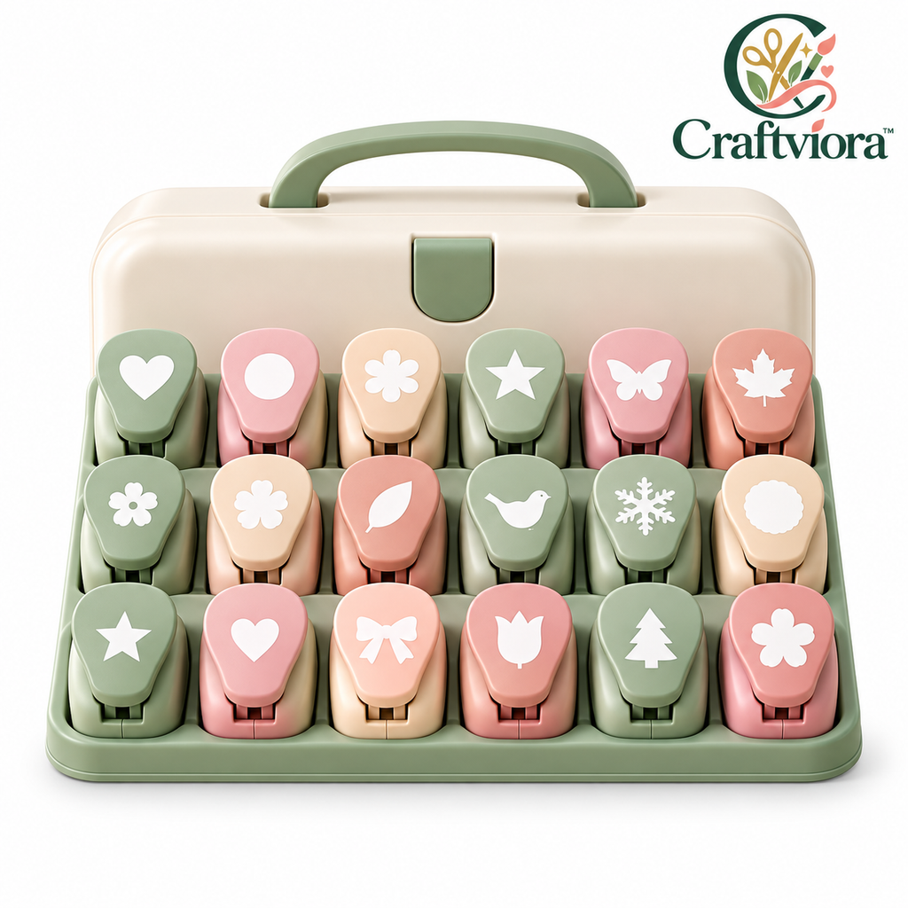 Craftviora™ Multi-Shape Craft Punch Set, Creative Paper Craft Tools