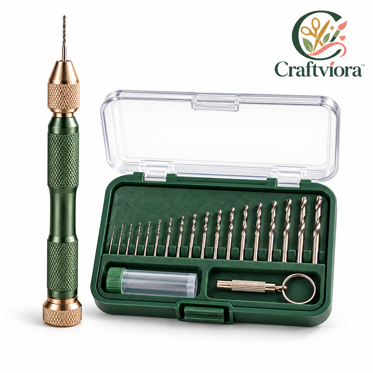 Craftviora™ Precision Hand Drill Kit, Mini Jewelry Drilling Tool Set