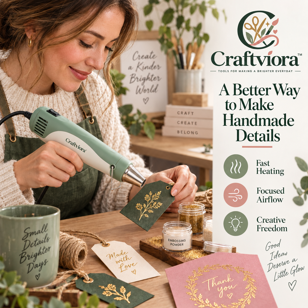 Craftviora™ Heat Embossing Tool for Paper Crafts & DIY Projects