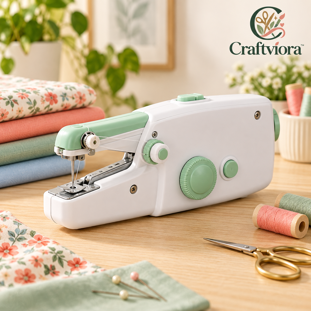 Craftviora™ Compact Portable Sewing Machine, Mini Sewing Tool for Everyday Repairs