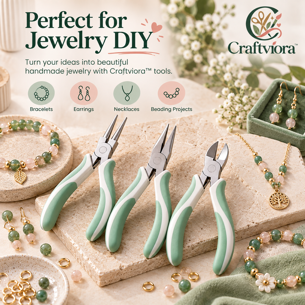 Craftviora™ Jewelry Making Pliers Set, Precision Tools