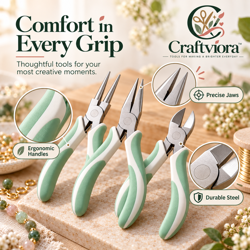 Craftviora™ Jewelry Making Pliers Set, Precision Tools