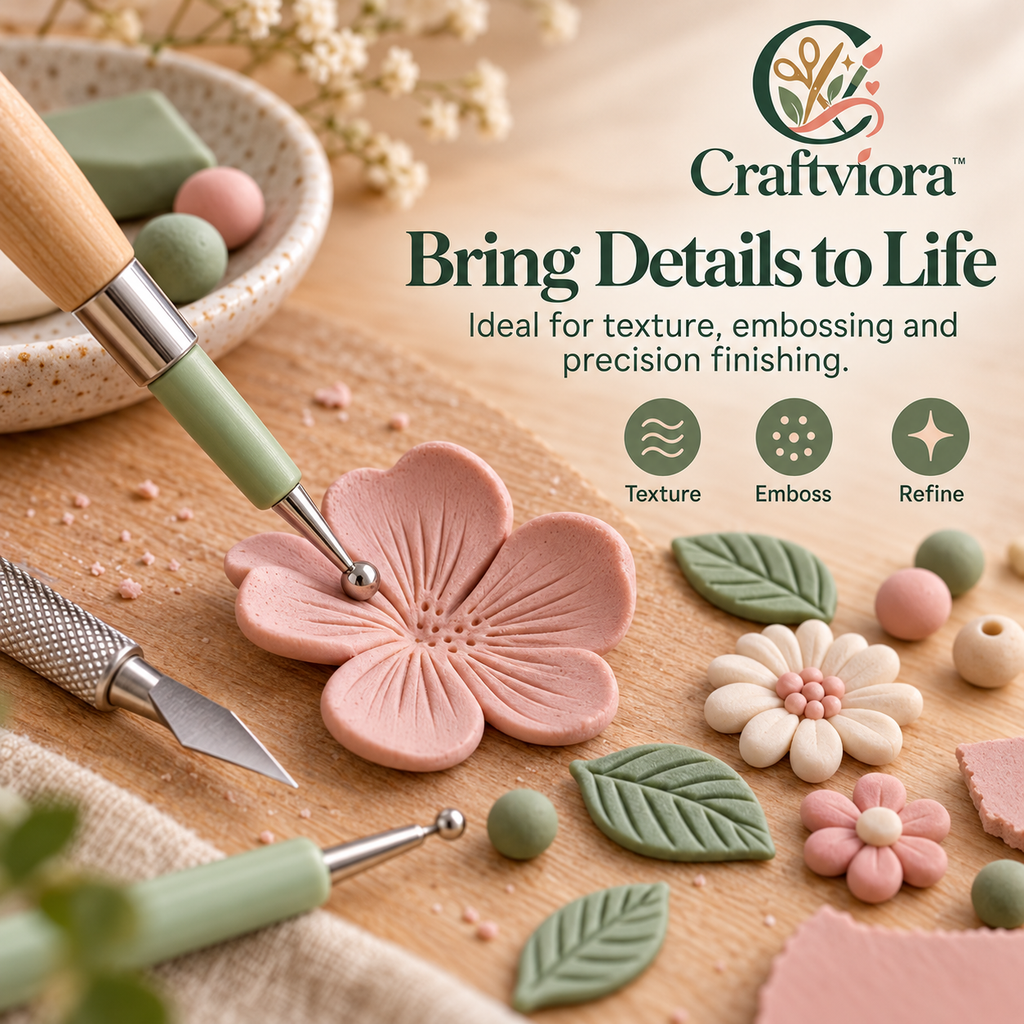 Craftviora™ Polymer Clay Sculpting Tool Set