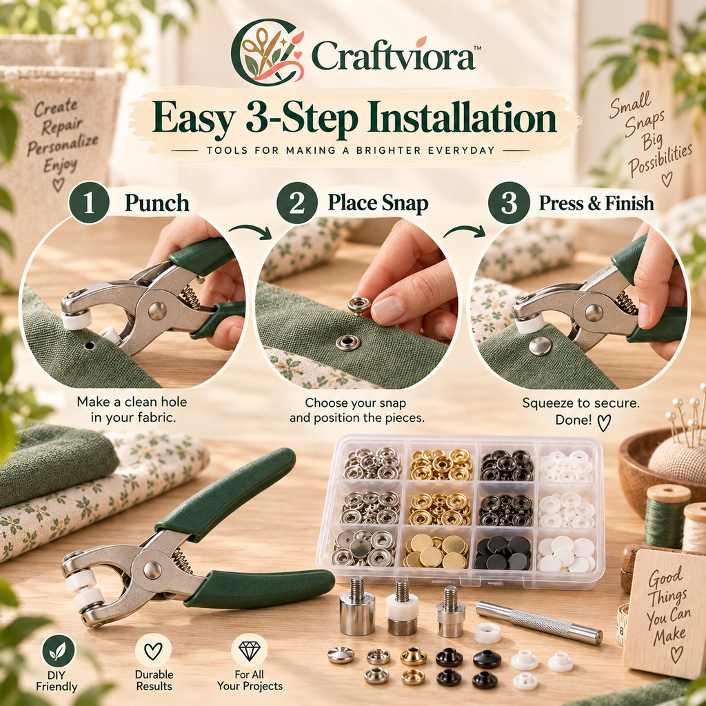Craftviora™ Snap Fastener Tool Kit