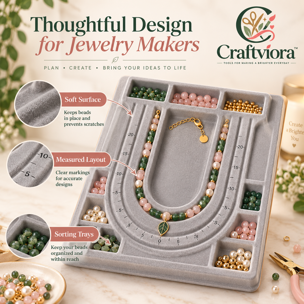 Craftviora™ Beading Design Board Kit
