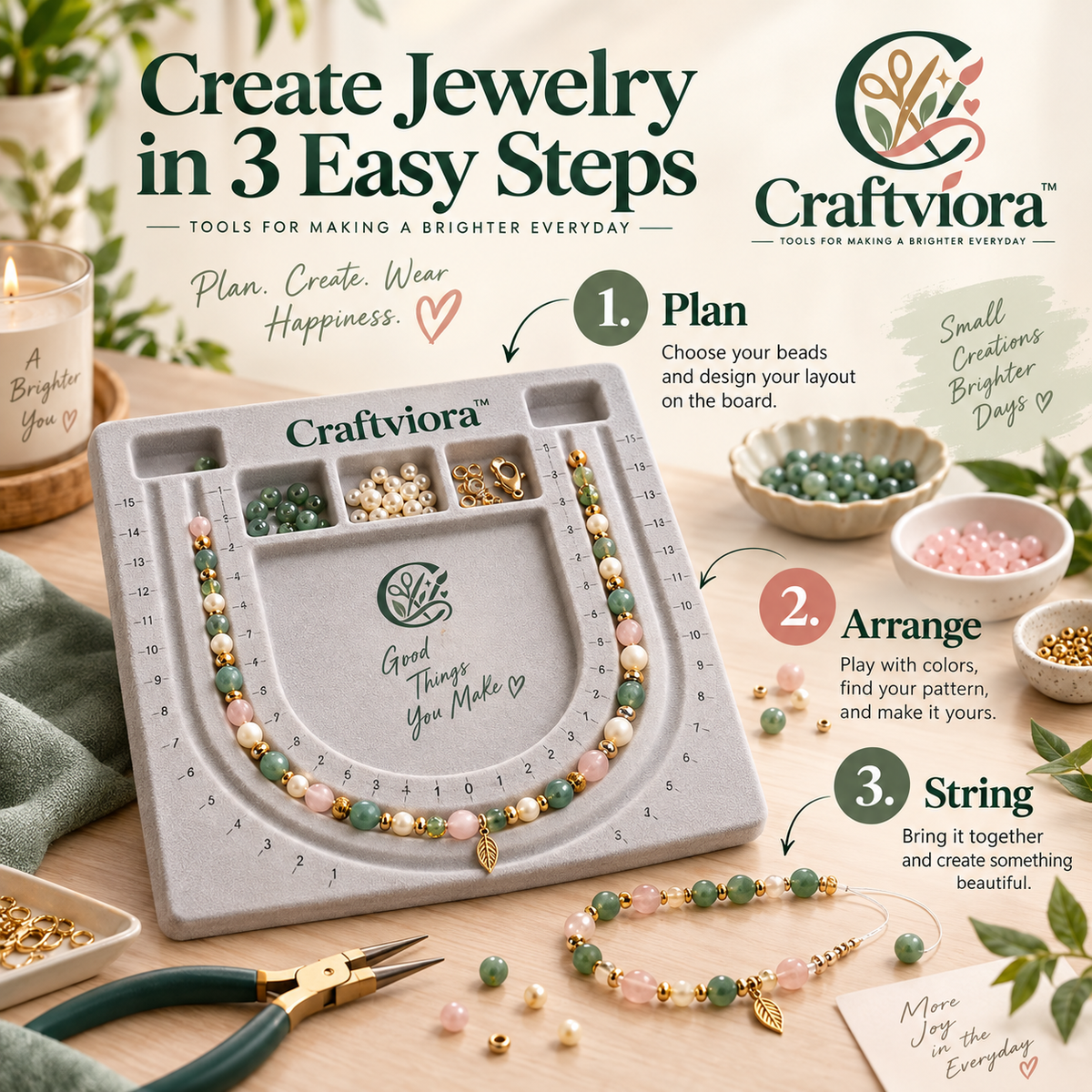 Craftviora™ Beading Design Board Kit