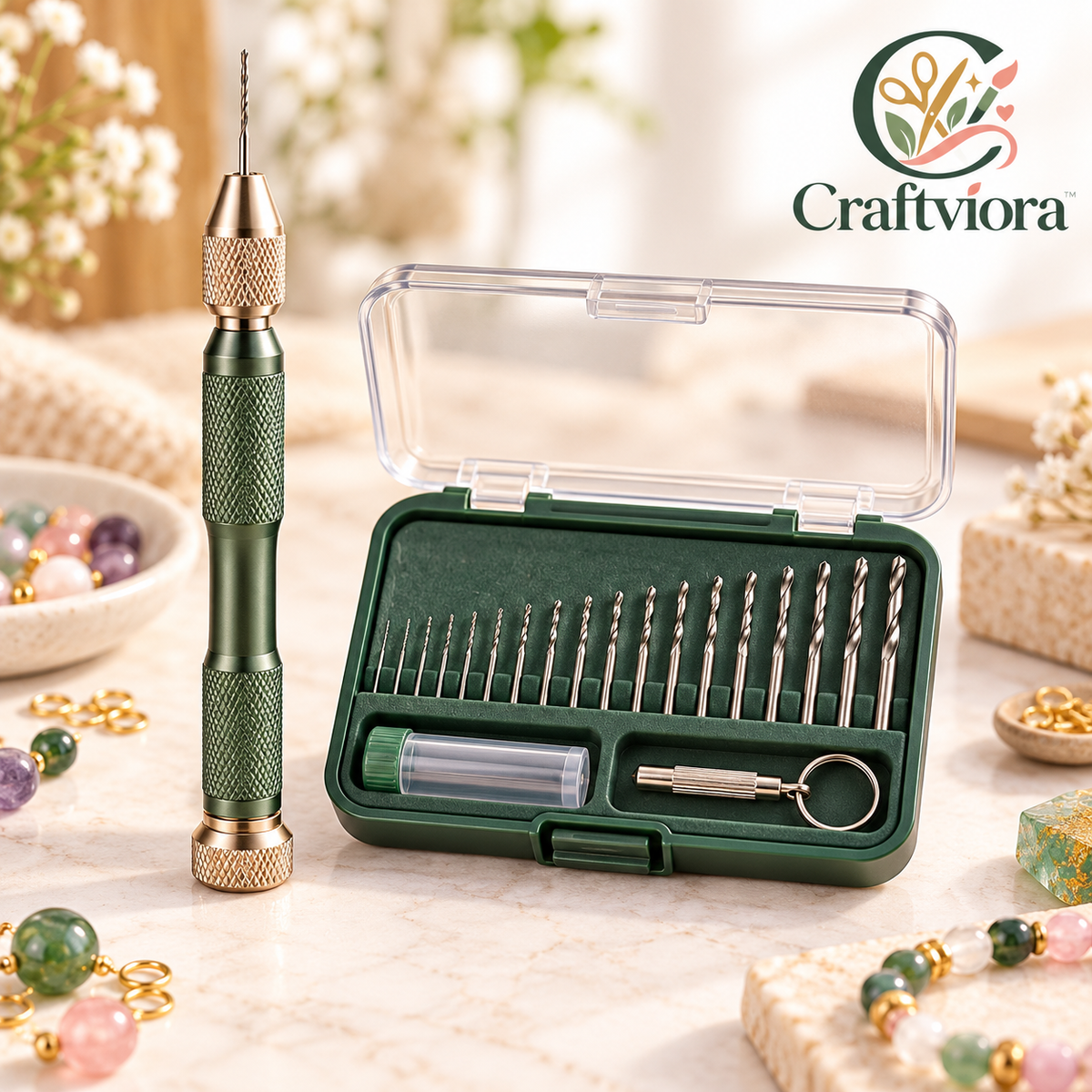 Craftviora™ Precision Hand Drill Kit, Mini Jewelry Drilling Tool Set