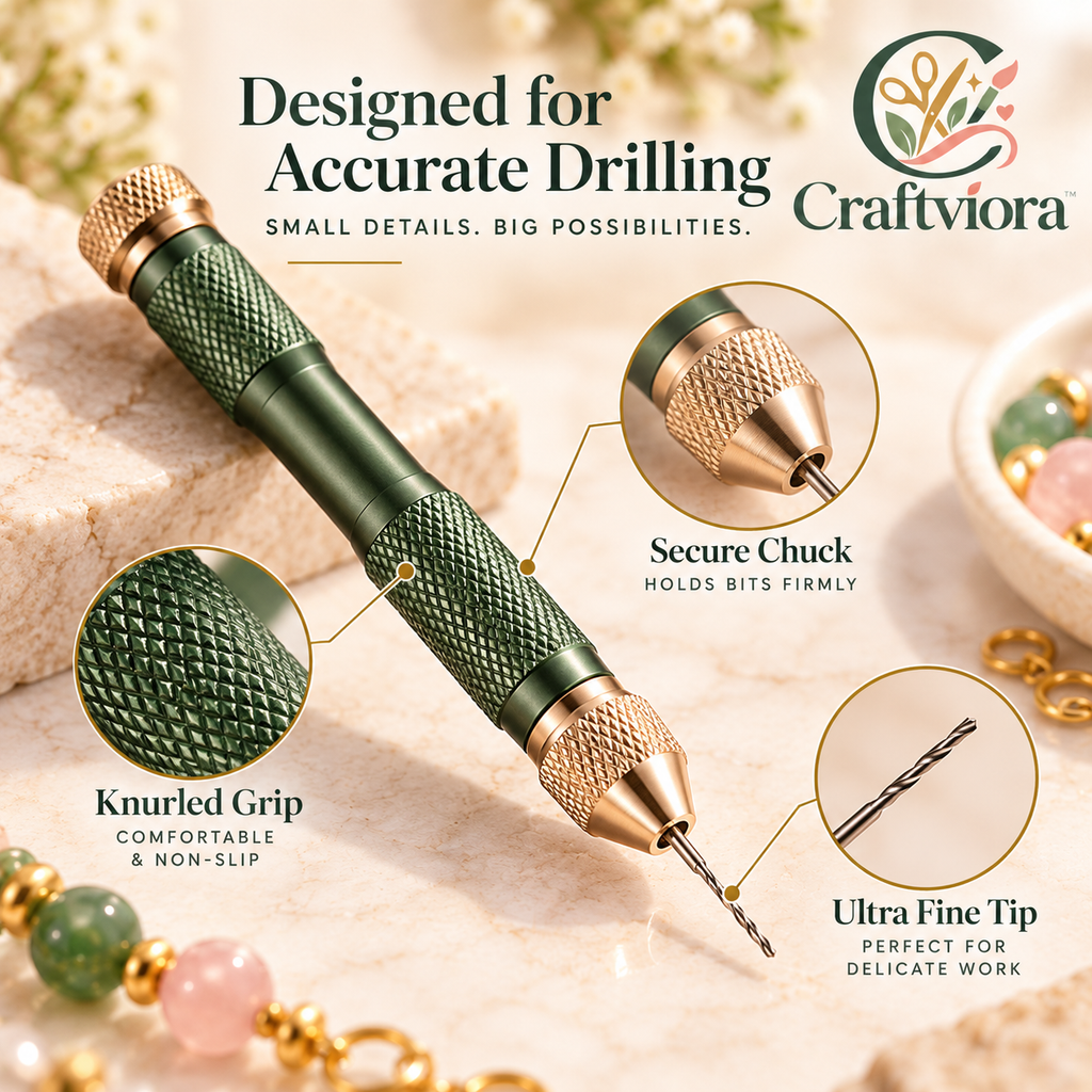 Craftviora™ Precision Hand Drill Kit, Mini Jewelry Drilling Tool Set