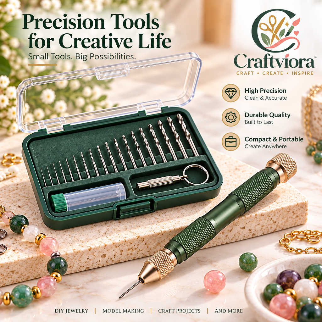 Craftviora™ Precision Hand Drill Kit, Mini Jewelry Drilling Tool Set