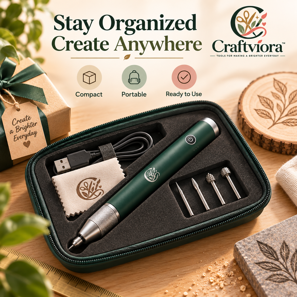 Craftviora™ Precision Electric Engraving Pen Kit